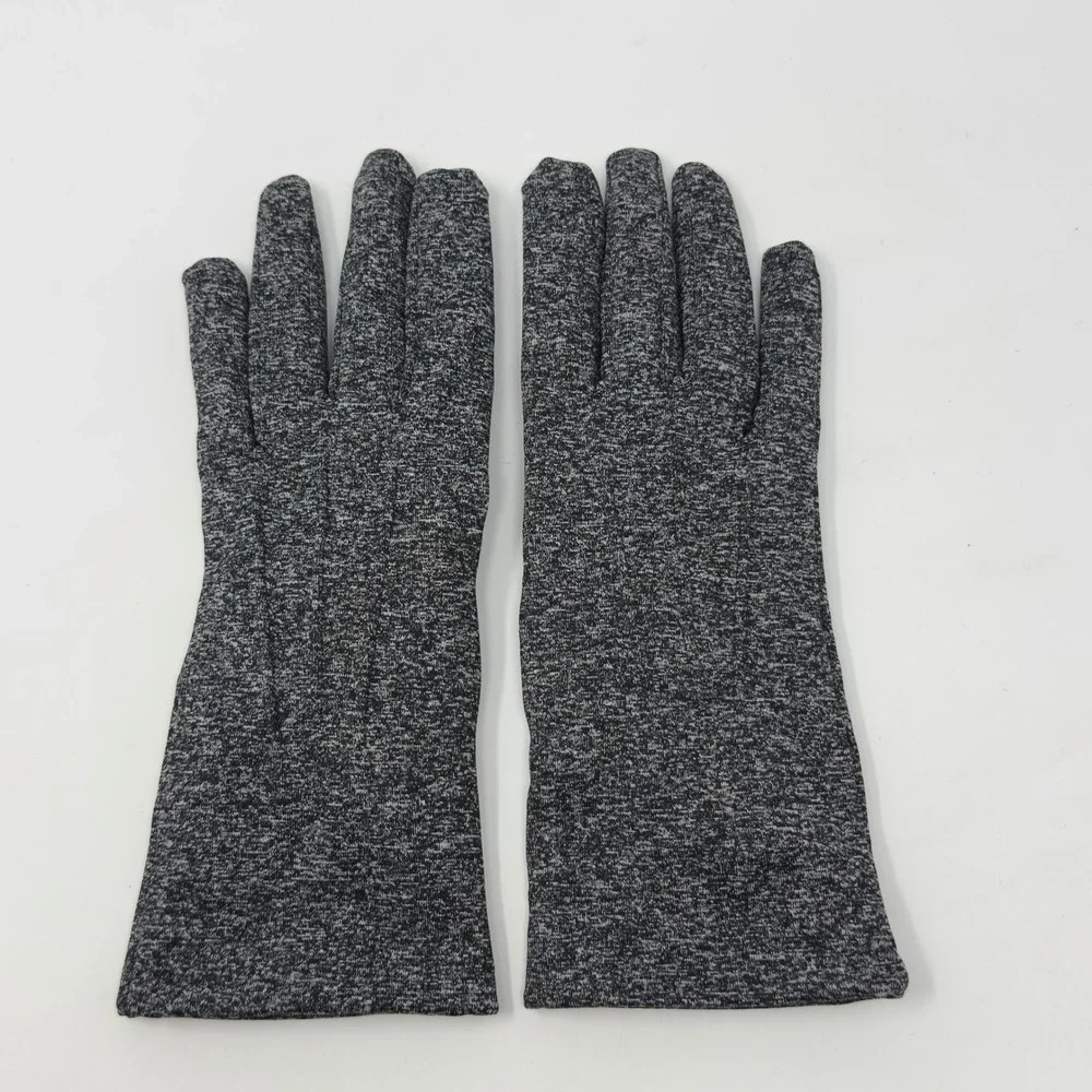 Isotoner Womens SmarTouch Gray Marl Spandex‎ Gloves Fleece Lined Grip 21524 OS